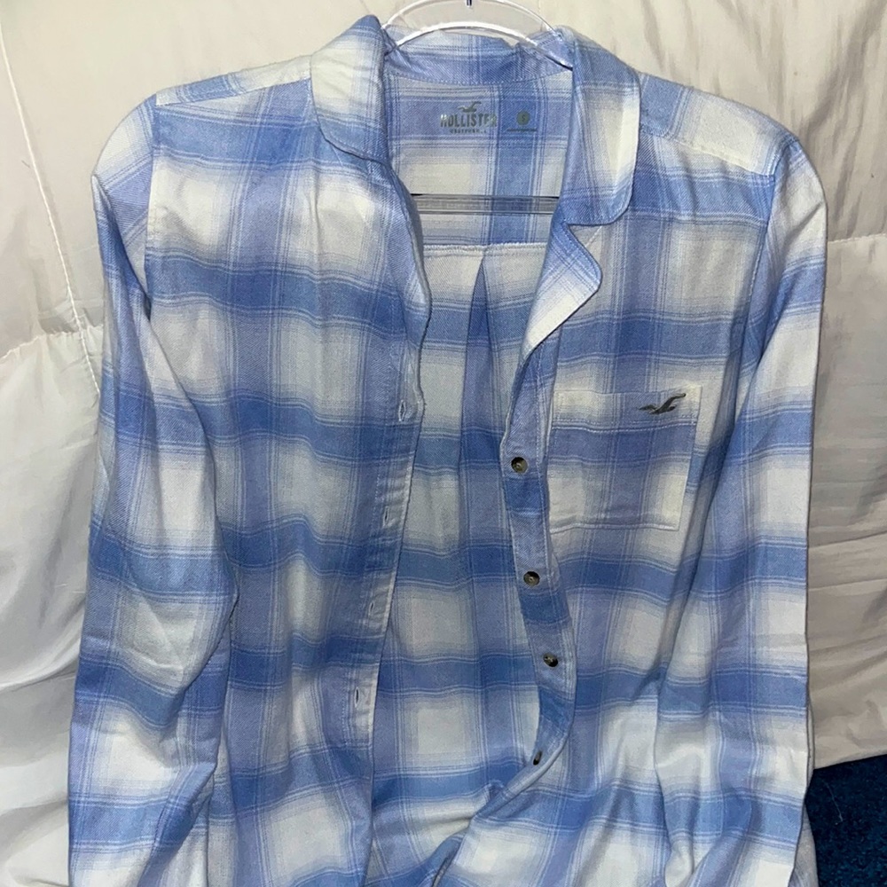 Hollister Baby Blue Flannel